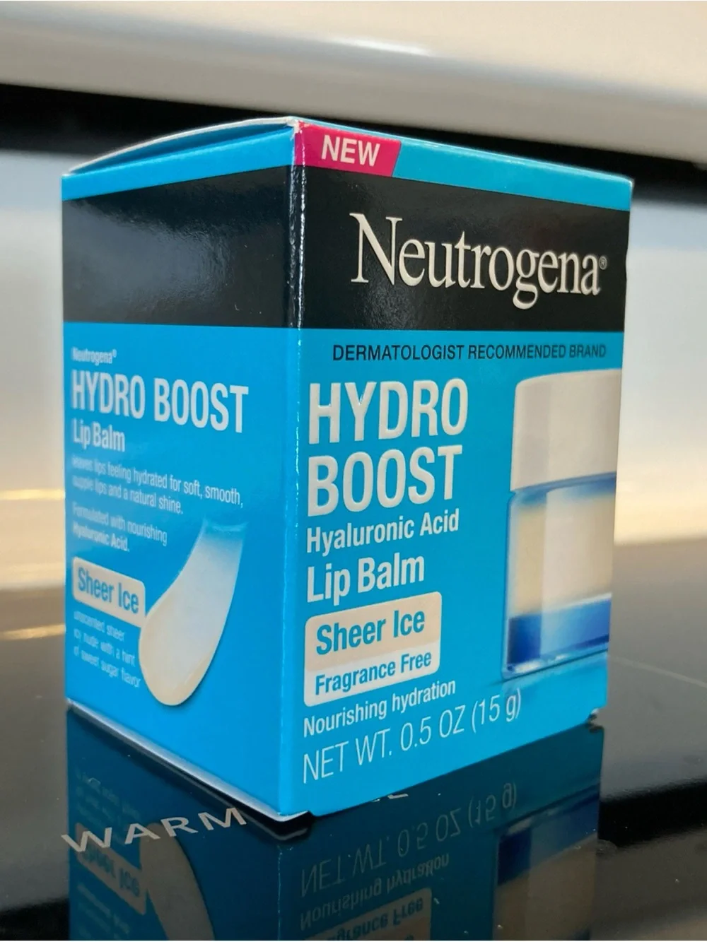 Neutrogena Hydro Boost Lip Balm Sheer Ice New in Box .5 oz Fragrance Free
